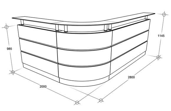 Схема - Стойка reception. Модель 11