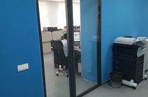 Установка Стационарной перегородки TWIN и дверей Vitero для офиса компании «Газпромнефть» г. Ноябрьск
