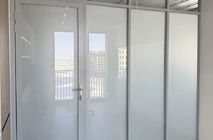 Стационарные перегородки Nayada – Standart и Дверь Nayada Mira в офис продаж ЖК «Культура»
